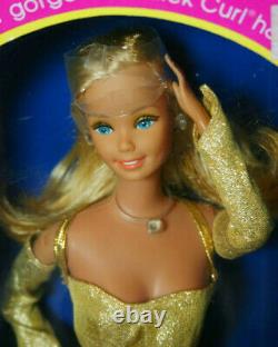 1980 GOLDEN DREAM BARBIE Rare Fabric VARIATION Superstar era Taiwan Quick Curl