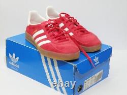Adidas Originals Gazelle Indoor Red Suede White Stripe 8 New Boxed Trainers Rare