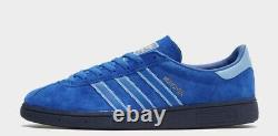 Adidas Originals MUNCHEN Edge Trainers Blue-UK 9 Sneakers-New-100% Genuine-Rare