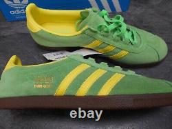 Adidas Trimm Master Trainers In Green And Yellow Uk Size 9 New In Box Rare