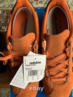 Adidas trimm Star Trainers Size 8.5 Pumpkin C/W Brand New Tagged Rare Sneakers