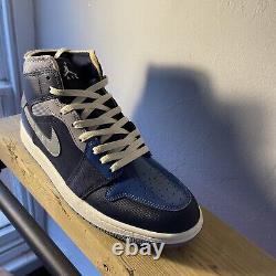 Air Jordan 1 Mid SE Craft Men's Shoes size UK 10 RARE glow in the dark BLUE NAVY
