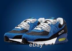 Air Max 90 Atlantic Blue/Volt Yellow, UK 11, Rare US/Asia Release, Brand New in Box