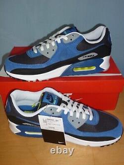 Air Max 90 Atlantic Blue/Volt Yellow, UK 11, Rare US/Asia Release, Brand New in Box