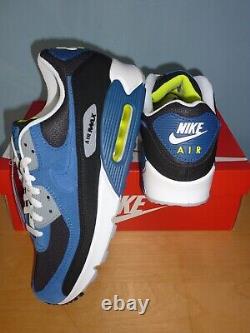 Air Max 90 Atlantic Blue/Volt Yellow, UK 11, Rare US/Asia Release, Brand New in Box