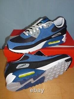 Air Max 90 Atlantic Blue/Volt Yellow, UK 11, Rare US/Asia Release, Brand New in Box