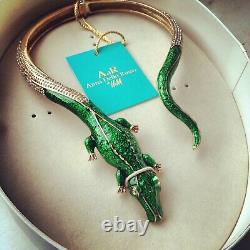 Anna Dello Russo H&m Crocodile Gold Necklace Choker In Box Bnwt Rare Designer