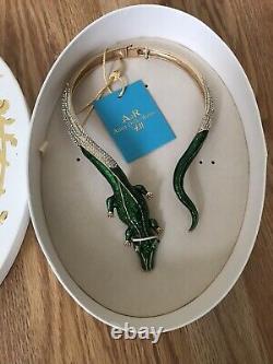 Anna Dello Russo H&m Crocodile Gold Necklace Choker In Box Bnwt Rare Designer