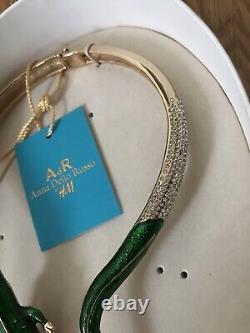 Anna Dello Russo H&m Crocodile Gold Necklace Choker In Box Bnwt Rare Designer