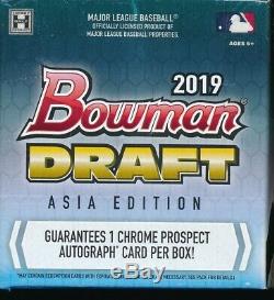 Asia Edition 2019 Bowman Draft Chrome Jumbo Hobby Box (1) Brand New Very Rare