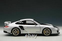 AutoArt 1/18 PORSCHE 911 (997) GT2 RS Silver NEW in box 77961 Auto Art RARE