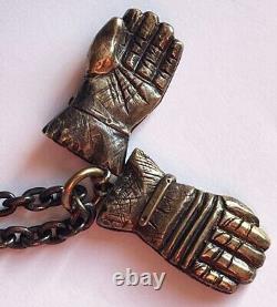 BELSTAFF HANDMADE GLOVES BRASS NECKLACE BRAND NEW BOXED RARE made in ENGLAND