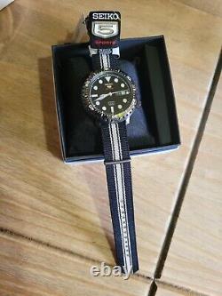 Brand New Seiko 5 Sports Watch. Rare Bottle Cap. Unused Box & Papers
