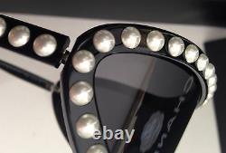 Chanel Pearl Black Sexy Runway Sunglasses Glasses New Box N Bag Sold Out Rare