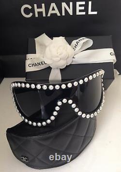 Chanel Pearl Black Sexy Runway Sunglasses Glasses New Box N Bag Sold Out Rare