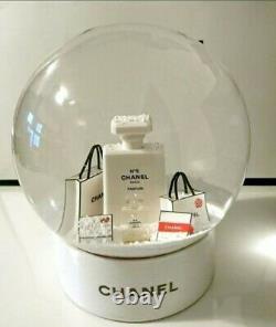 Chanel White bottle Snow Globe Rare VIP GIFT. SHIPPING WORLDWIDE