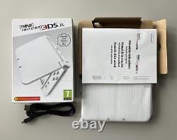 DUAL IPS -'New' 3DS XL Metallic Pearl White Boxed Nintendo Console RARE