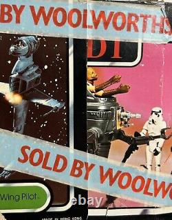 EMPTYRARE VTG Star Wars Woolworths MOC BOX OFFER ROTJ Trilogo FigureShipCard