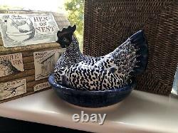 Emma Bridgewater Blue Hen On Nest Very Rare New In Box Discontinued