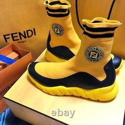 Fendi Socks Sneakers Men Shoes Yellow Super Rare 28cm Us10 New In Box Fashion