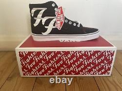 Foo Fighters Vans UK Size 9.5 25th Anniversary In Box with Laces. RARE
