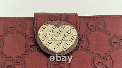 Gucci GG Wallet Coin Purse Burgundy Red Ladies New Boxed Authentic RARE