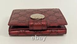 Gucci GG Wallet Coin Purse Burgundy Red Ladies New Boxed Authentic RARE