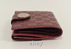 Gucci GG Wallet Coin Purse Burgundy Red Ladies New Boxed Authentic RARE