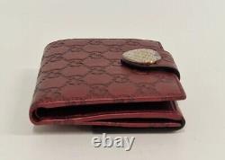 Gucci GG Wallet Coin Purse Burgundy Red Ladies New Boxed Authentic RARE