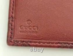 Gucci GG Wallet Coin Purse Burgundy Red Ladies New Boxed Authentic RARE