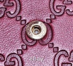 Gucci GG Wallet Coin Purse Burgundy Red Ladies New Boxed Authentic RARE