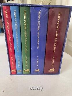 HARRY POTTER Deluxe Limited Edition, Rare Boxed Set of Books 1-5, New Unused