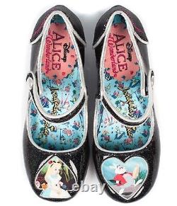 Irregular Choice Alice in Wonderland Tick Tock Black Shoes Rare New Boxed