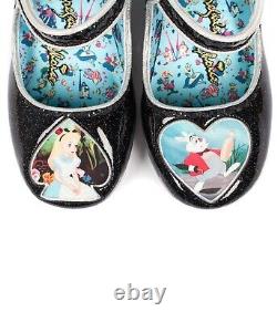 Irregular Choice Alice in Wonderland Tick Tock Black Shoes Rare New Boxed