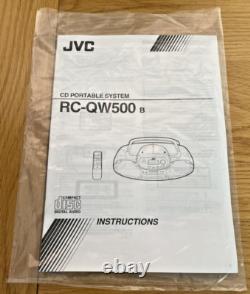 JVC Portable CD System RC QW500BK Brand New Unused & Boxed Very Rare