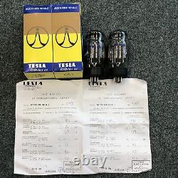 Kt88 Tesla Vrsovice Rare Matched Pair Nos Boxed Valve/tube (lc63)