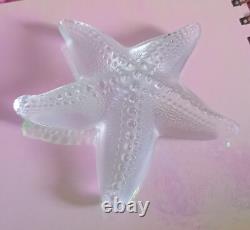 Lalique Clear Star Fish Paperweight New Boxed Rare