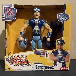 Lazy Town Action Sportacus Fisher Price Toy New in Box With Skateboard Very Rare