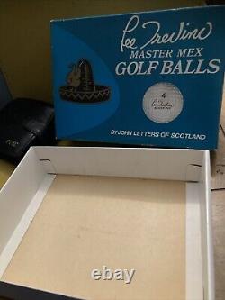 Lee Trevino Rare vintage Golf Balls BOX John Letter Master Mex