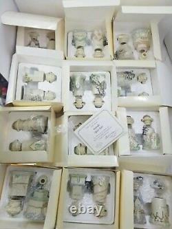 Lenox 1989 Spice Village 24 Vtg Porcelain Jars Orig Box Complete Set NOS Rare