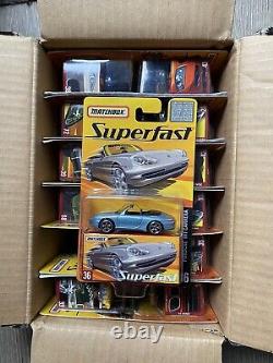 MATCHBOX SUPER FAST Rare Retail Box Of 12 Assorted Sealed Cars