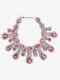 Moschino Pink Brooch Crystal Embellished Statement Necklace New Boxed Rare