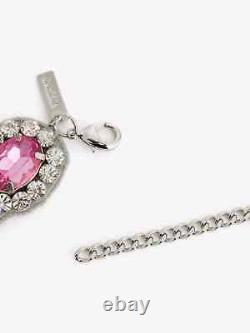 MOSCHINO Pink Brooch Crystal Embellished Statement Necklace NEW BOXED RARE