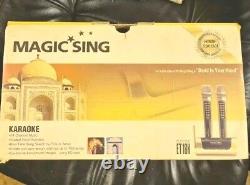 Magic Sing EG18K Hindi Karaoke Kit Retro 2 Mics Rare Original NEW & BOXED