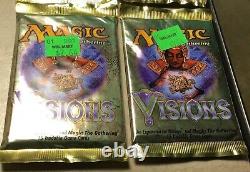 Magic The Gathering 4 FACTORY SEALED Visions Booster Packs 1997 Rare MtG Lot 4