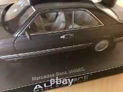 Mercedes Benz 500 Sec W126 C126 Autoart 1/18 Black Ultra Rare Brand New Boxed