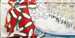 NEW MOST RARE COLOR+ XMAS BOX HERMES Noel au 24 Faubourg SILK SCARF Dimitri Snow