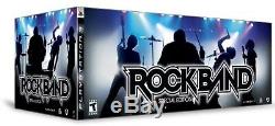 NEW PS3 Rock Band Special Edition Bundle Kit Drums Guitar Game Mic RARE NO BOX