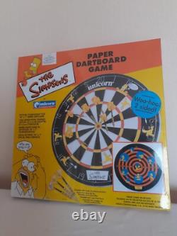 NEW & VERY RARE UNICORN SIMPSONS PAPER DARTBOARD GAME 18x1-BOXED & CELLOPHANE