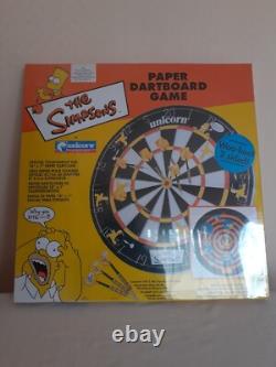 NEW & VERY RARE UNICORN SIMPSONS PAPER DARTBOARD GAME 18x1-BOXED & CELLOPHANE
